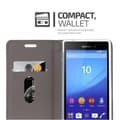 Pikkukuva 3 / 6: Sony Xperia M4 AQUA Suojakotelo Suojakuori Lompakkokotelo Matkapuhelinkotelo jossa magneettisuljenta, jalusta-toiminto ja korttitasku