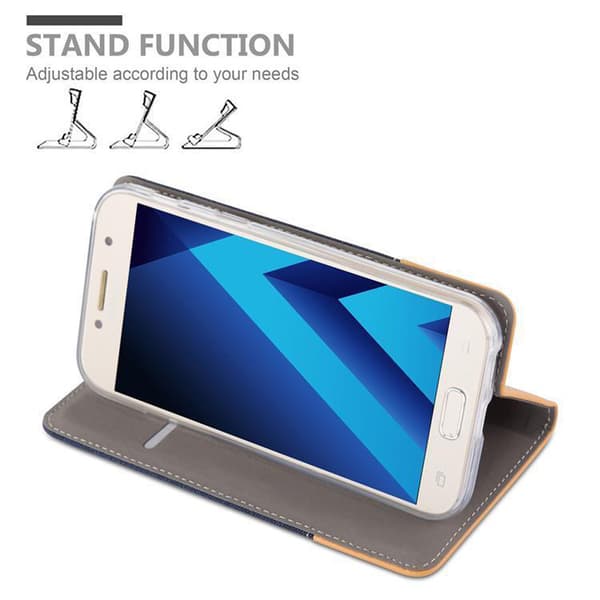 Samsung Galaxy A3 2017 Skal Plånboksfodral med magnetisk stängning, ståfunktion och kortficka