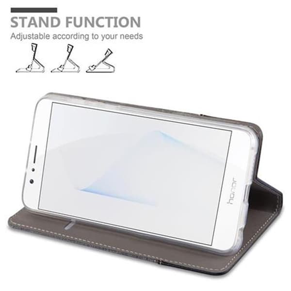 Honor 8 / 8 PREMIUM Skal Plånboksfodral med magnetisk stängning, ståfunktion och kortficka