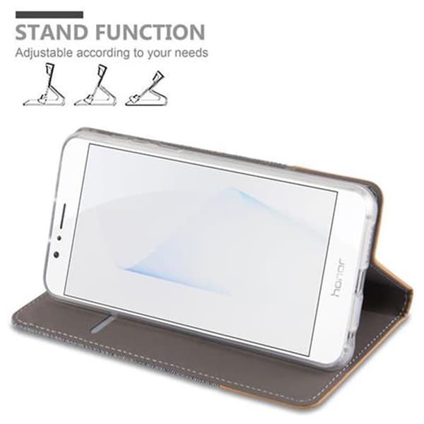 Honor 8 / 8 PREMIUM Skal Plånboksfodral med magnetisk stängning, ståfunktion och kortficka
