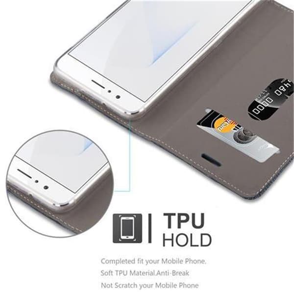 Honor 8 / 8 PREMIUM Skal Plånboksfodral med magnetisk stängning, ståfunktion och kortficka