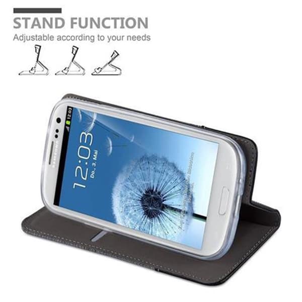 Deksel til Samsung Galaxy S3 / S3 NEO Lommebokdeksel med magnetisk lukking, stativfunksjon og kortlomme