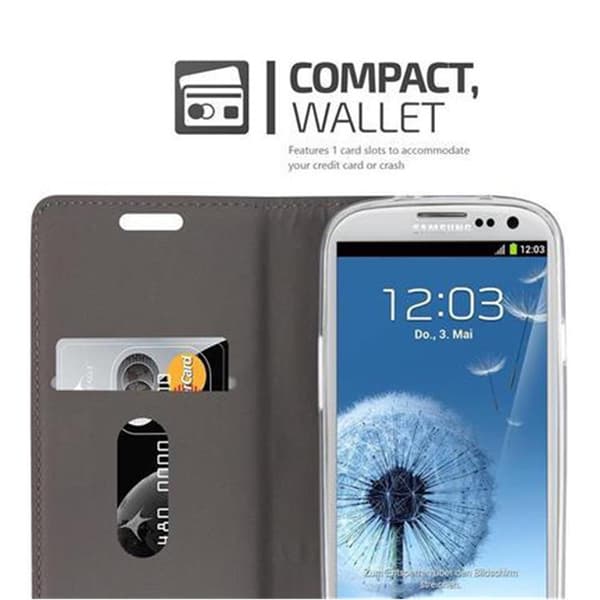 Deksel til Samsung Galaxy S3 / S3 NEO Lommebokdeksel med magnetisk lukking, stativfunksjon og kortlomme