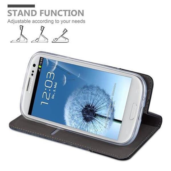 Deksel til Samsung Galaxy S3 / S3 NEO Lommebokdeksel med magnetisk lukking, stativfunksjon og kortlomme