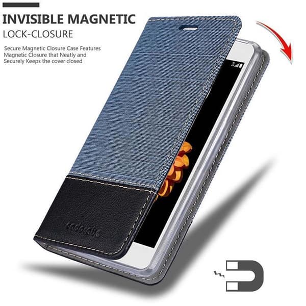 Deksel til LG K7 2016 Lommebokdeksel med magnetisk lukking, stativfunksjon og kortlomme