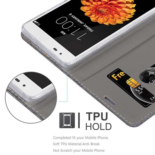 Deksel til LG K7 2016 Lommebokdeksel med magnetisk lukking, stativfunksjon og kortlomme