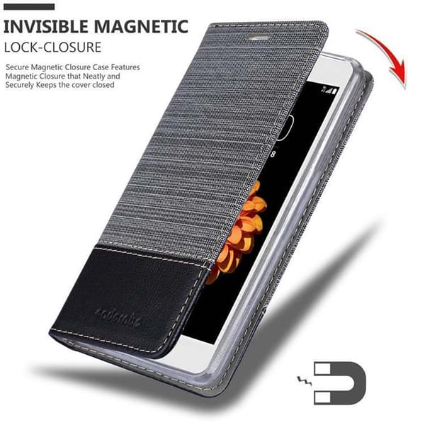 Deksel til LG K7 2016 Lommebokdeksel med magnetisk lukking, stativfunksjon og kortlomme