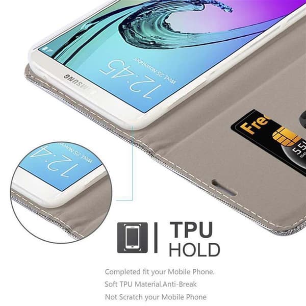 Samsung Galaxy A7 2016 Skal Plånboksfodral med magnetisk stängning, ståfunktion och kortficka