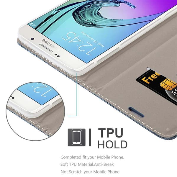 Samsung Galaxy A7 2016 Skal Plånboksfodral med magnetisk stängning, ståfunktion och kortficka