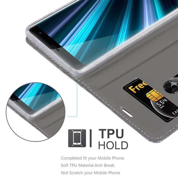 Sony Xperia XZ3 Suojakotelo Suojakuori Lompakkokotelo Matkapuhelinkotelo jossa magneettisuljenta, jalusta-toiminto ja korttitasku