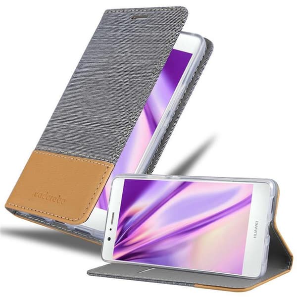 Huawei P9 LITE 2016 / G9 LITE Pungetui Cover Case () LYS GRÅ BRUN