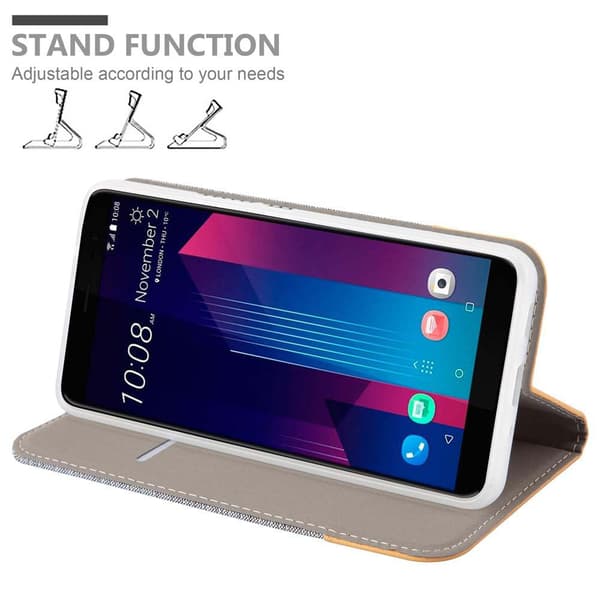 HTC U11 PLUS Suojakotelo Suojakuori Lompakkokotelo Matkapuhelinkotelo jossa magneettisuljenta, jalusta-toiminto ja korttitasku