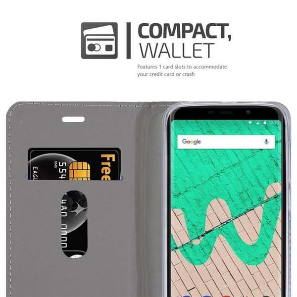 WIKO VIEW MAX Skal Plånboksfodral med magnetisk stängning, ståfunktion och kortficka