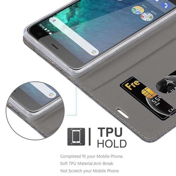 HTC U11 LIFE Skal Plånboksfodral med magnetisk stängning, ståfunktion och kortficka