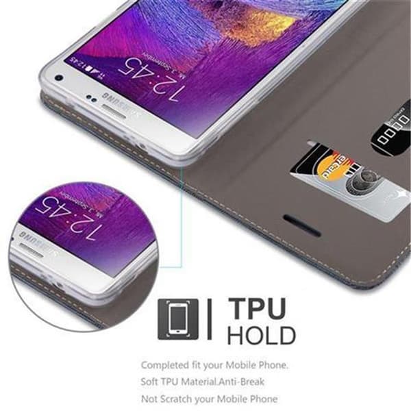 Samsung Galaxy NOTE 4 Skal Plånboksfodral med magnetisk stängning, ståfunktion och kortficka