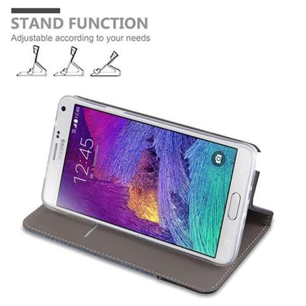 Samsung Galaxy NOTE 4 Skal Plånboksfodral med magnetisk stängning, ståfunktion och kortficka