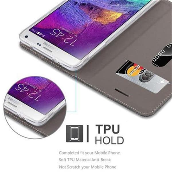 Samsung Galaxy NOTE 4 Skal Plånboksfodral med magnetisk stängning, ståfunktion och kortficka