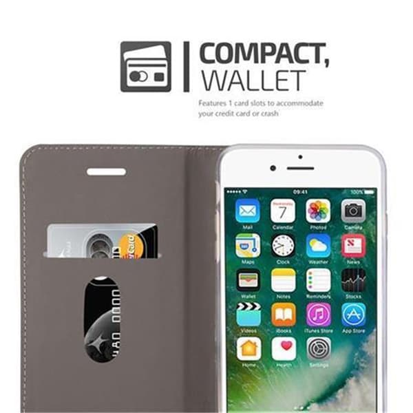Deksel til iPhone 7 PLUS / 7S PLUS / 8 PLUS Lommebokdeksel med magnetisk lukking, stativfunksjon og kortlomme