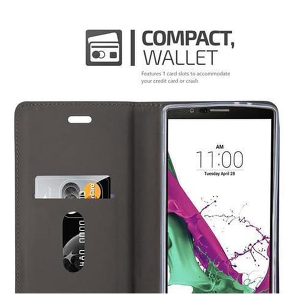 Deksel til LG G4 / G4 PLUS Lommebokdeksel med magnetisk lukking, stativfunksjon og kortlomme