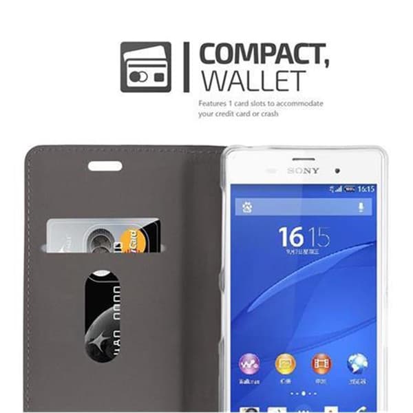 Sony Xperia Z3 Suojakotelo Suojakuori Lompakkokotelo Matkapuhelinkotelo jossa magneettisuljenta, jalusta-toiminto ja korttitasku