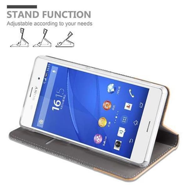 Sony Xperia Z3 Suojakotelo Suojakuori Lompakkokotelo Matkapuhelinkotelo jossa magneettisuljenta, jalusta-toiminto ja korttitasku