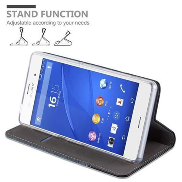Sony Xperia Z3 Suojakotelo Suojakuori Lompakkokotelo Matkapuhelinkotelo jossa magneettisuljenta, jalusta-toiminto ja korttitasku