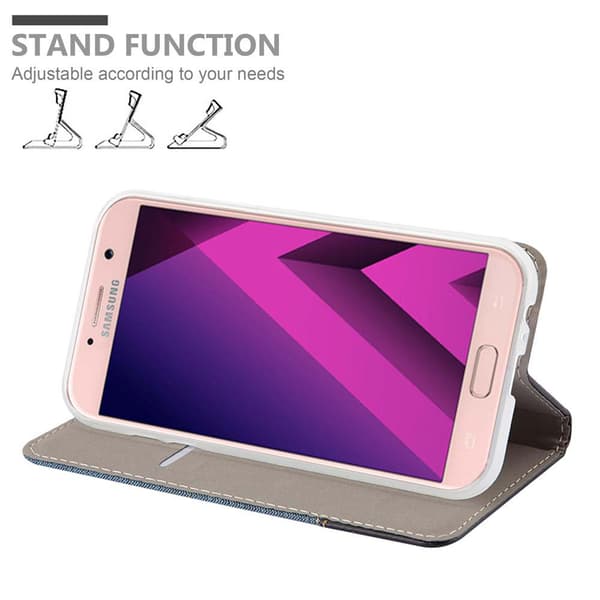 Deksel til Samsung Galaxy A7 2017 Lommebokdeksel med magnetisk lukking, stativfunksjon og kortlomme