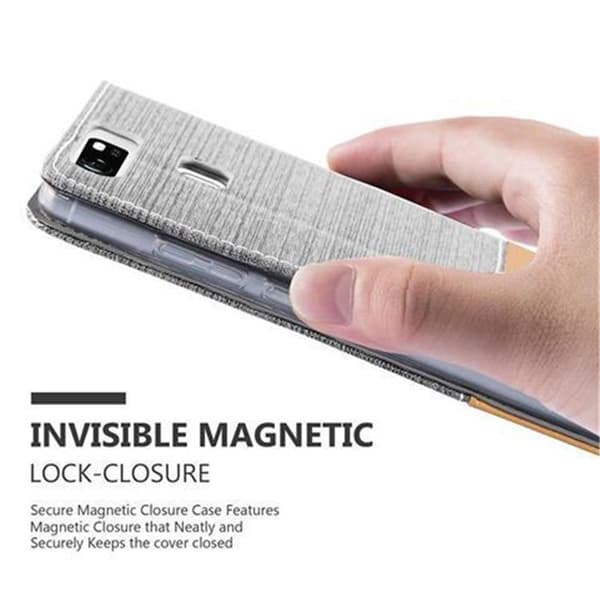 Deksel til Huawei P9 Lommebokdeksel med magnetisk lukking, stativfunksjon og kortlomme