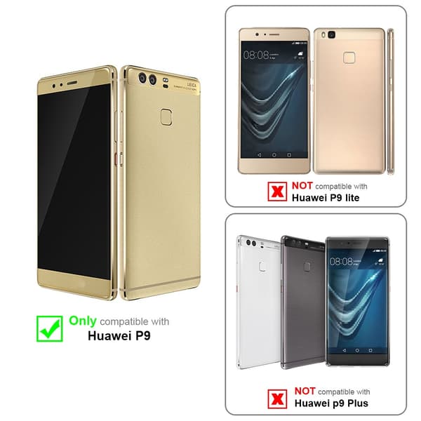 Deksel til Huawei P9 Lommebokdeksel med magnetisk lukking, stativfunksjon og kortlomme