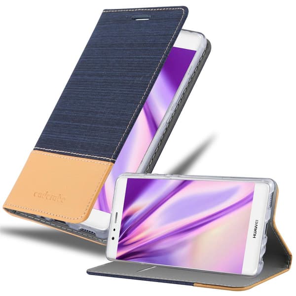Deksel til Huawei P9 Lommebokdeksel med magnetisk lukking, stativfunksjon og kortlomme