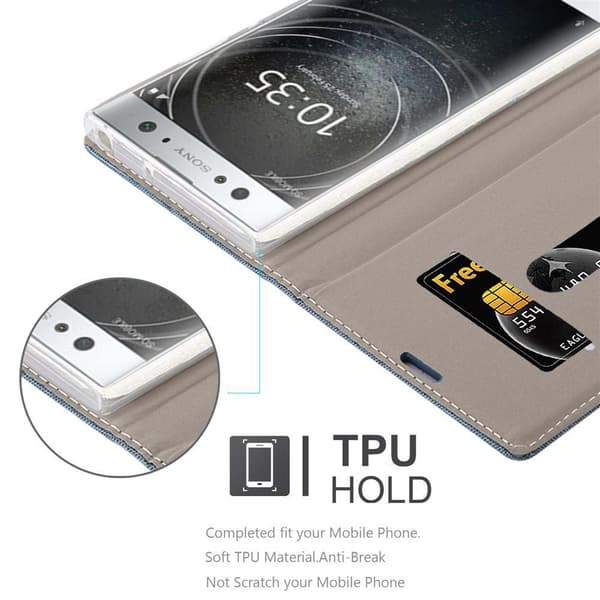 Sony Xperia XA2 ULTRA Suojakotelo Suojakuori Lompakkokotelo Matkapuhelinkotelo jossa magneettisuljenta, jalusta-toiminto ja korttitasku