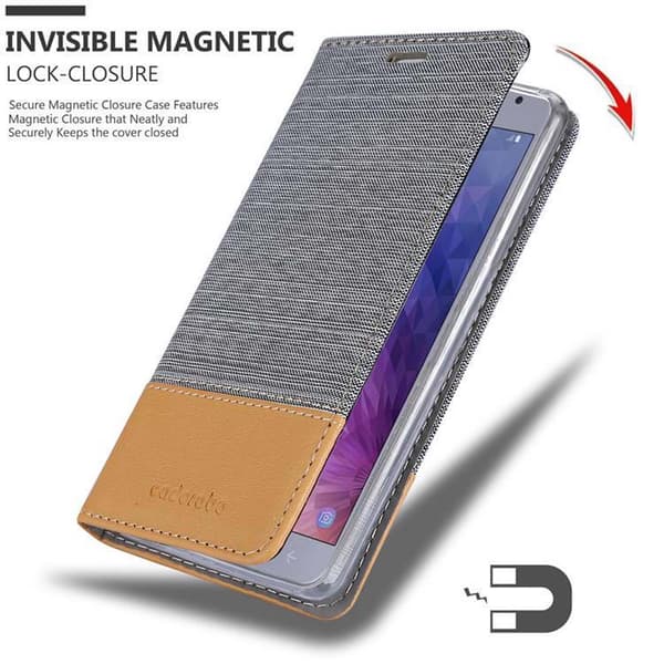 Samsung Galaxy J4 2018 Skal Plånboksfodral med magnetisk stängning, ståfunktion och kortficka