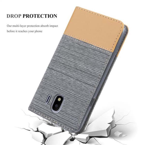 Samsung Galaxy J4 2018 Skal Plånboksfodral med magnetisk stängning, ståfunktion och kortficka