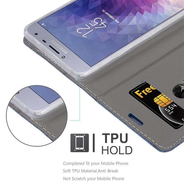 Samsung Galaxy J4 2018 Skal Plånboksfodral med magnetisk stängning, ståfunktion och kortficka