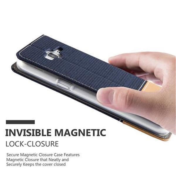 Deksel til Samsung Galaxy J5 2015 Lommebokdeksel med magnetisk lukking, stativfunksjon og kortlomme