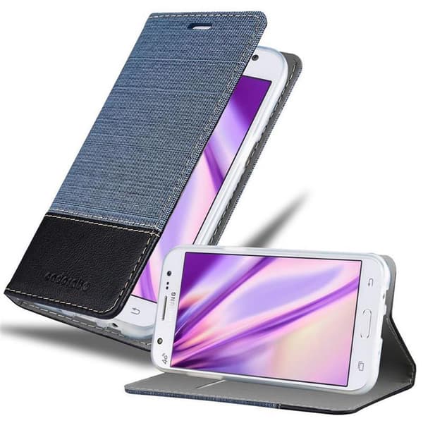 Deksel til Samsung Galaxy J5 2015 Lommebokdeksel med magnetisk lukking, stativfunksjon og kortlomme