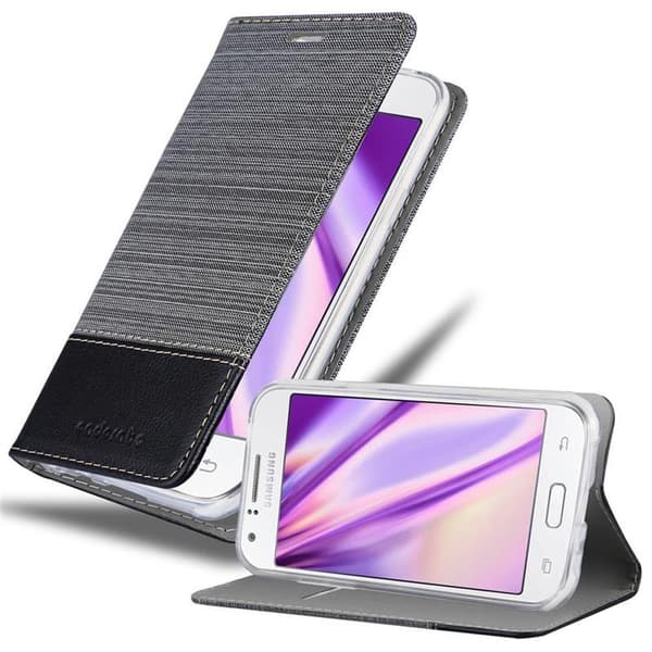 Samsung Galaxy J1 2015 Skal Plånboksfodral med magnetisk stängning, ståfunktion och kortficka