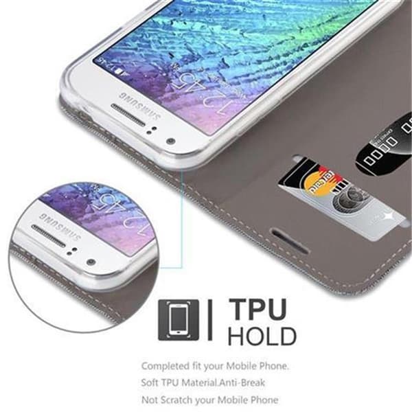 Samsung Galaxy J1 2015 Skal Plånboksfodral med magnetisk stängning, ståfunktion och kortficka