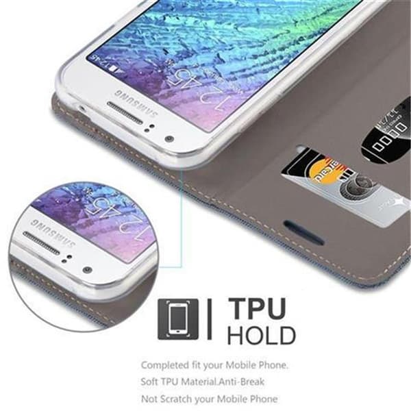 Samsung Galaxy J1 2015 Skal Plånboksfodral med magnetisk stängning, ståfunktion och kortficka