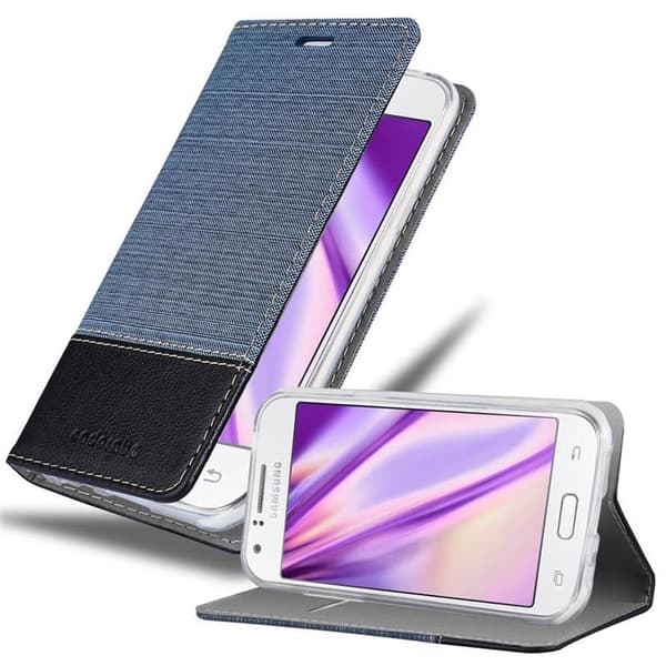 Samsung Galaxy J1 2015 Skal Plånboksfodral med magnetisk stängning, ståfunktion och kortficka