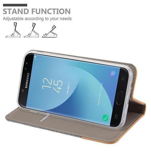 Deksel til Samsung Galaxy J3 2017 Lommebokdeksel med magnetisk lukking, stativfunksjon og kortlomme