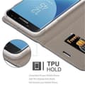 Miniatyrbilde 4 av 7: Deksel til Samsung Galaxy J3 2017 Lommebokdeksel med magnetisk lukking, stativfunksjon og kortlomme