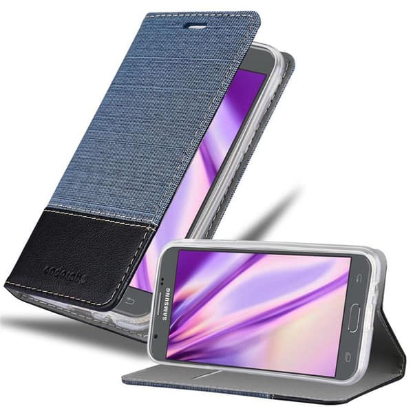 Deksel til Samsung Galaxy J3 2017 Lommebokdeksel med magnetisk lukking, stativfunksjon og kortlomme