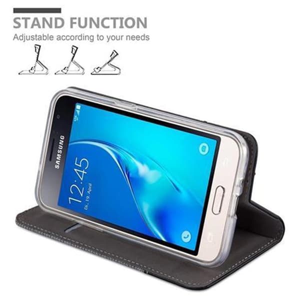 Samsung Galaxy J1 2016 Skal Plånboksfodral med magnetisk stängning, ståfunktion och kortficka
