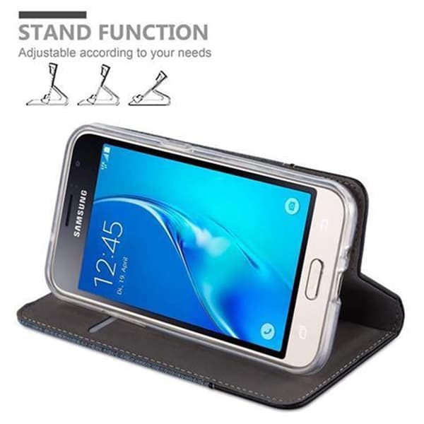 Samsung Galaxy J1 2016 Skal Plånboksfodral med magnetisk stängning, ståfunktion och kortficka