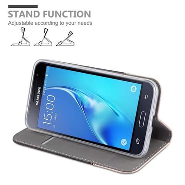 Samsung Galaxy J3 2016 Skal Plånboksfodral med magnetisk stängning, ståfunktion och kortficka