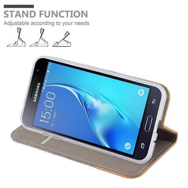 Samsung Galaxy J3 2016 Skal Plånboksfodral med magnetisk stängning, ståfunktion och kortficka
