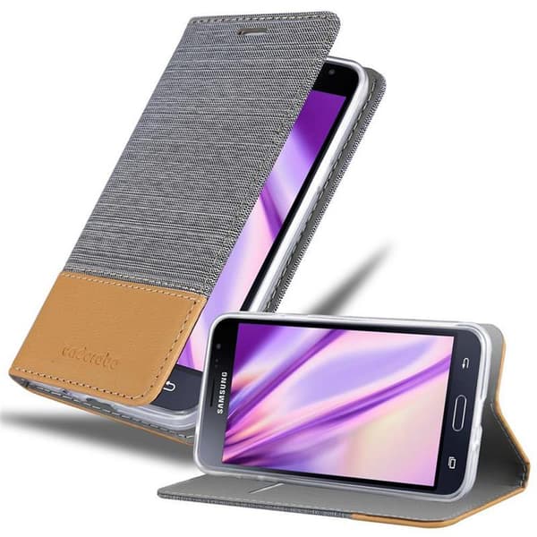 Samsung Galaxy J3 2016 Skal Plånboksfodral med magnetisk stängning, ståfunktion och kortficka