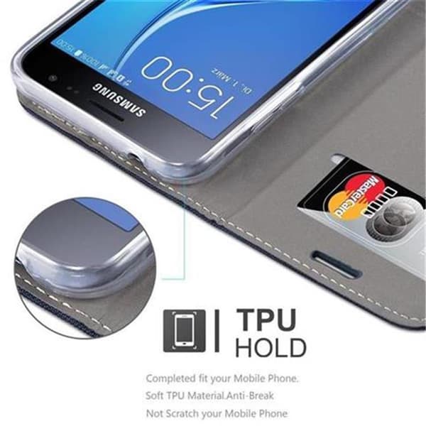 Samsung Galaxy J3 2016 Skal Plånboksfodral med magnetisk stängning, ståfunktion och kortficka
