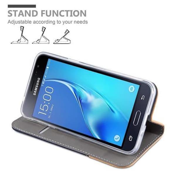 Samsung Galaxy J3 2016 Skal Plånboksfodral med magnetisk stängning, ståfunktion och kortficka